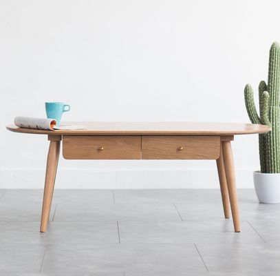 Moderne houten woonkamermeubilair W120*D60*H45CM Massieve houten salontafel met postverpakking
