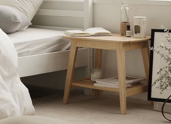 Op maat gemaakte ontwerpen Vintage massief hout Vierkante Einde Koffietafel W50*D35*H42CM voor woonkamer