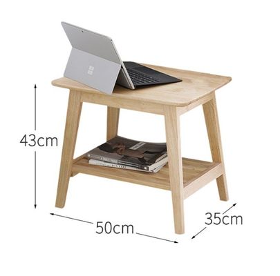 Op maat gemaakte ontwerpen Vintage massief hout Vierkante Einde Koffietafel W50*D35*H42CM voor woonkamer