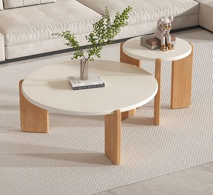 OEM Service Geaccepteerd Aanpassen Moderne Massief Houten Tafel Ronde Set End Koffietafel Woonkamer Meubelen Houten Zijde Tafel