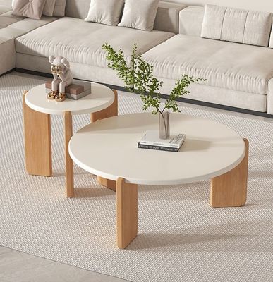 OEM Service Geaccepteerd Aanpassen Moderne Massief Houten Tafel Ronde Set End Koffietafel Woonkamer Meubelen Houten Zijde Tafel