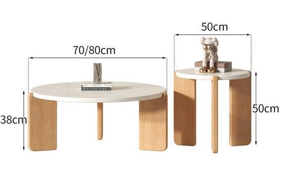 OEM Service Geaccepteerd Aanpassen Moderne Massief Houten Tafel Ronde Set End Koffietafel Woonkamer Meubelen Houten Zijde Tafel