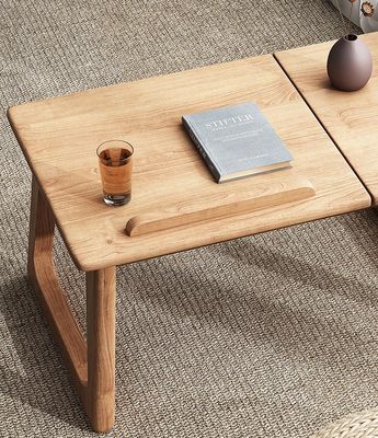 Aanpassen van houten zijde tafel voor het leren en woonkamer meubels zonder gevouwen in natuurlijke kleur