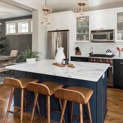 Geen opvouwbare moderne houten barkruk voor keuken en eetkamer zonder opvouwen