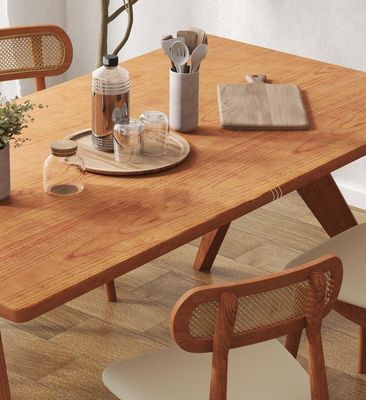 Nordic Direct Home Meubels Massief houten rechthoekige eettafel voor functionele eetruimte