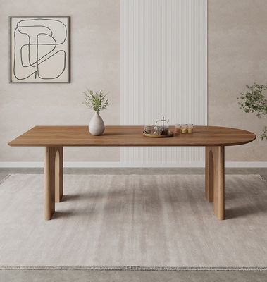 Moderne Noorse huishoudelijke meubels van massief hout Rechthoekige eettafel met walnoot