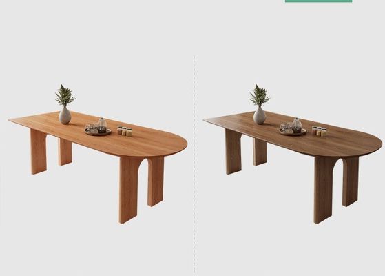 Moderne Noorse huishoudelijke meubels van massief hout Rechthoekige eettafel met walnoot
