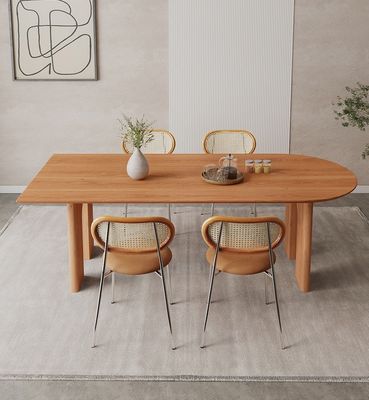 Moderne Noorse huishoudelijke meubels van massief hout Rechthoekige eettafel met walnoot