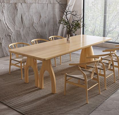 Gepersonaliseerde moderne design rechthoekige natuurlijke massief houten tafel voor evenementenmeubelen