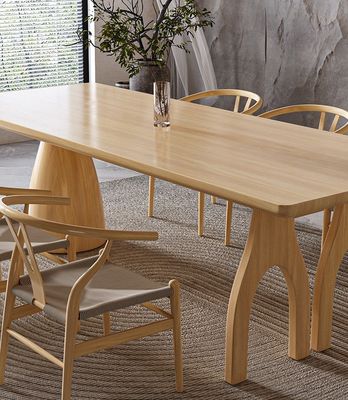 Gepersonaliseerde moderne design rechthoekige natuurlijke massief houten tafel voor evenementenmeubelen