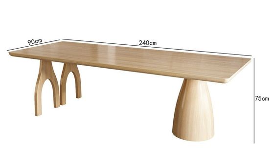 Gepersonaliseerde moderne design rechthoekige natuurlijke massief houten tafel voor evenementenmeubelen