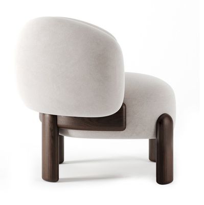 OEM-service geaccepteerd Leisure Chair Nordic Lounge Houten bank stoel met kussen