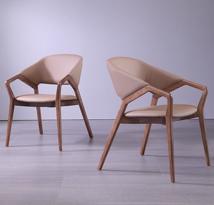2023 Design Modern Solid Wood PU Lederij Eetkamer Restaurant Stoel voor Huishoudelijk Meubel Algemeen GEEN Opvouwbaar