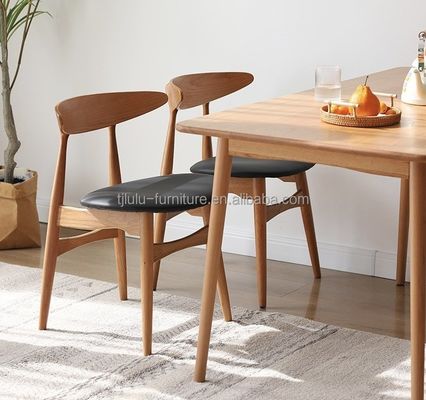 Op maat gemaakte kleuren Solid hout ronde rug Nordic eetstoel voor hotel restaurant banket en huis in moderne klassieke stijl