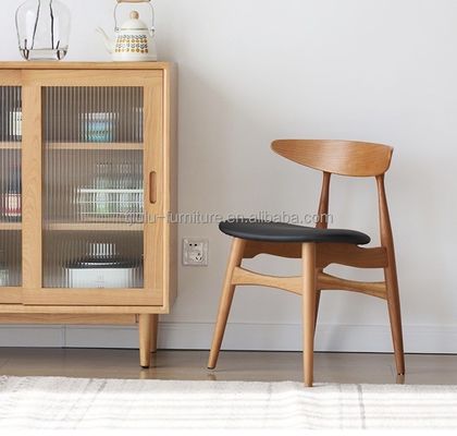 Op maat gemaakte kleuren Solid hout ronde rug Nordic eetstoel voor hotel restaurant banket en huis in moderne klassieke stijl