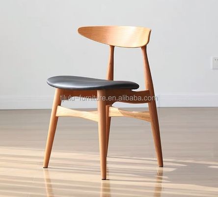 Op maat gemaakte kleuren Solid hout ronde rug Nordic eetstoel voor hotel restaurant banket en huis in moderne klassieke stijl