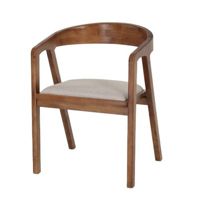 Houten eetstoel in de noordelijke stijl PU / stof leer gepoleerde moderne houten stoel voor restaurant