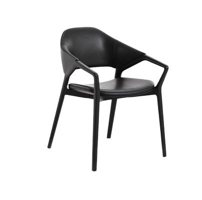 Nordic Design Moderne Ruimte Restaurants stoel van massief houten leer in wit/zwart/rood/rood voor stevige zitplaatsen 2023
