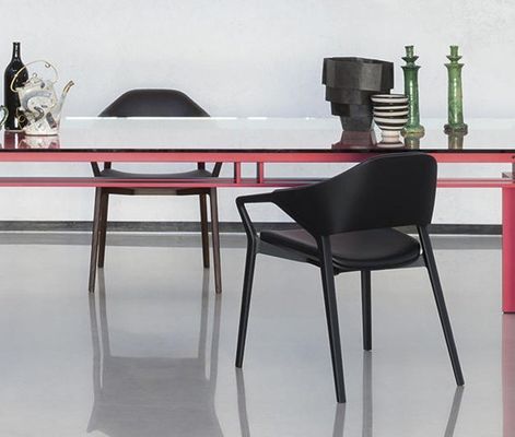 Nordic Design Moderne Ruimte Restaurants stoel van massief houten leer in wit/zwart/rood/rood voor stevige zitplaatsen 2023