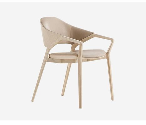 Nordic Design Moderne Ruimte Restaurants stoel van massief houten leer in wit/zwart/rood/rood voor stevige zitplaatsen 2023