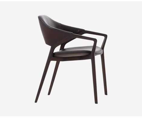 Nordic Design Moderne Ruimte Restaurants stoel van massief houten leer in wit/zwart/rood/rood voor stevige zitplaatsen 2023