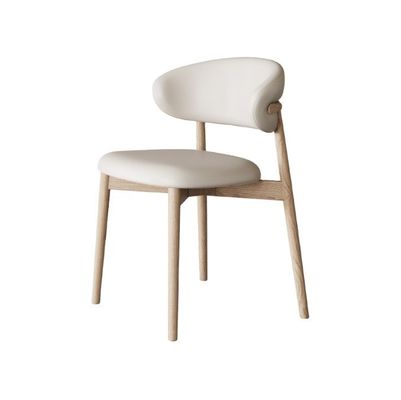 Moderne Solid Wood PU Eetkamerstoel voor Nordic Design Restaurants en Cafés 2023 Design Stijl Moderne Postverpakking N