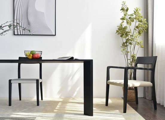 Home Meubelen Italiaanse stijl Design Moderne massief houten stoffen Stoffering Eetkamer Restaurant Stoel voor Keuken 2023