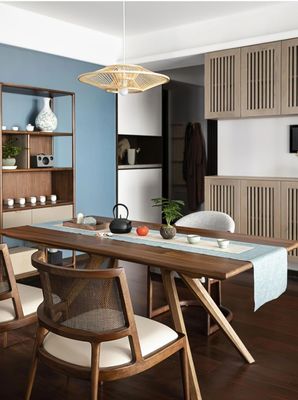 Ashwood Frame Nordic Design Modern Solid Wood PU Leather Rattan Eetkamer Restaurant Stoel 2023 voor cafés en restaurants