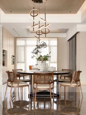 Ashwood Frame Nordic Design Modern Solid Wood PU Leather Rattan Eetkamer Restaurant Stoel 2023 voor cafés en restaurants