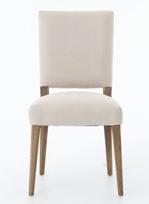 Restaurant Hotel Eetstoel van massief hout met nitrolacquer en moderne stoffen