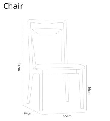 Huismeubelen Moderne Noorse stijl Restaurant Eetkamer Houten eetstoelen met nitrolacquer afwerking