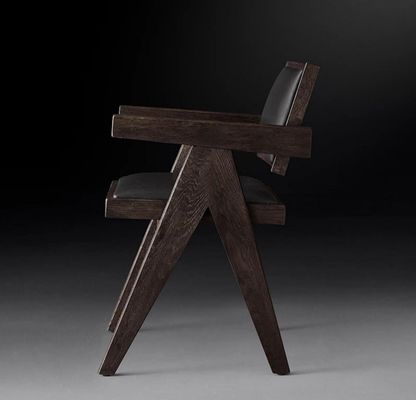 Topklasse hotel restaurant huis met eetkamer moderne houten PU stoelen met armleuning en nitrolacquer afwerking