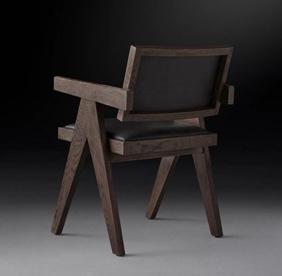 Topklasse hotel restaurant huis met eetkamer moderne houten PU stoelen met armleuning en nitrolacquer afwerking