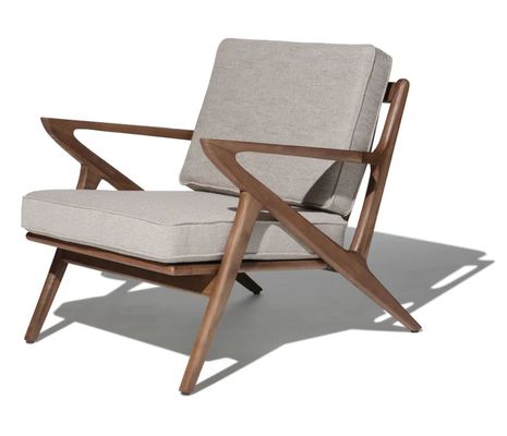 Stoel voor woonkamer Moderne stoel van houten stoel Stoel voor ontspanning Lounge Stoel van massief hout W59*D59*H57CM