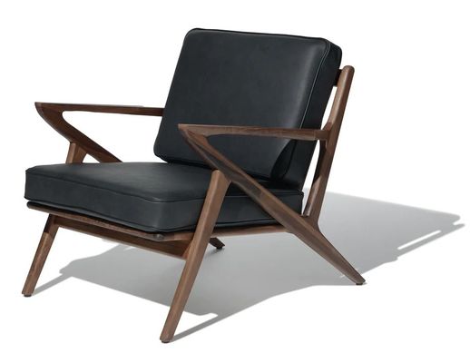 Stoel voor woonkamer Moderne stoel van houten stoel Stoel voor ontspanning Lounge Stoel van massief hout W59*D59*H57CM