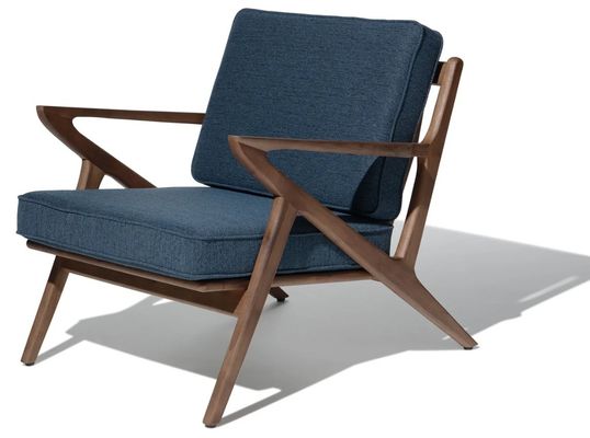 Stoel voor woonkamer Moderne stoel van houten stoel Stoel voor ontspanning Lounge Stoel van massief hout W59*D59*H57CM