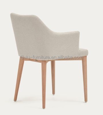 Home Meubelen Noordse stoffen Gelijnd Houten Luxe Eetstoelen voor Hotel Restaurant Banket