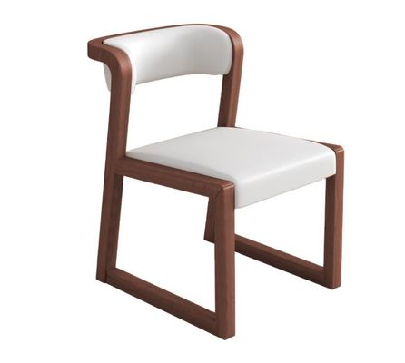 Hout PU Led/ katoen en linnen stoel W56*D51*H71CM voor eetkamer Restaurant in moderne Noorse stijl zonder vouw