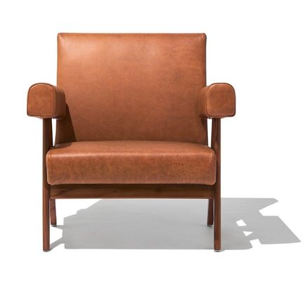 Leisure Lounge Sofa stoel van massief hout met aan te passen PU leer en as hout frame