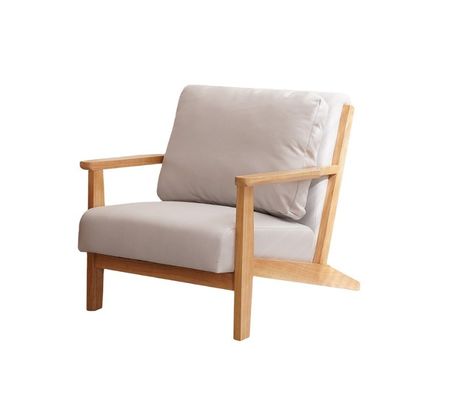 Robuuste woonkamermeubilair Sofa Set met moderne houten leerbedekking in grijs/wit/blauw/bruin en robuust ontwerp