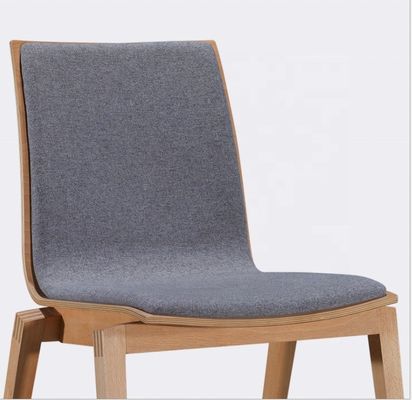 Hoog rug Modern Comfortable Stof Fluweel Nordic Eetstoelen voor Houten Restaurant Hotel Cafe Meubels Stoel