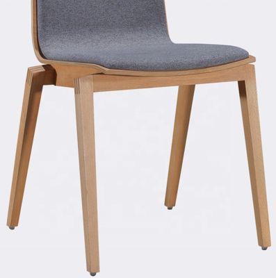 Hoog rug Modern Comfortable Stof Fluweel Nordic Eetstoelen voor Houten Restaurant Hotel Cafe Meubels Stoel