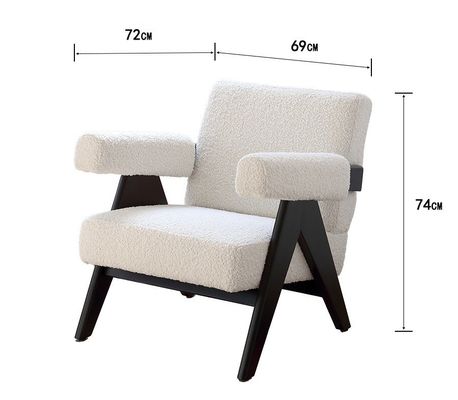 LL-C26 Houten bekleding Leisure stoel voor woonkamer W69*D72*H74 cm