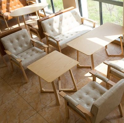 Moderne houten PU leer cafe stoel Italiaanse luxe design stijl voor eetkamer restaurant