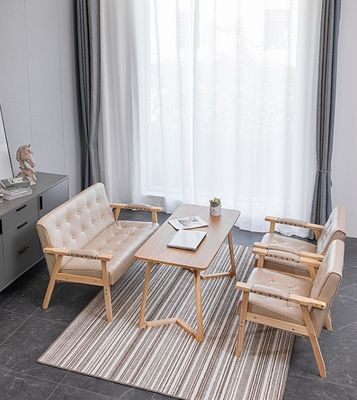 Moderne houten PU leer cafe stoel Italiaanse luxe design stijl voor eetkamer restaurant