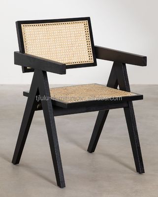 Home Meubelen Nordic Solid Wood Rattan Eetstoel voor hotel- en woonkamermeubelen