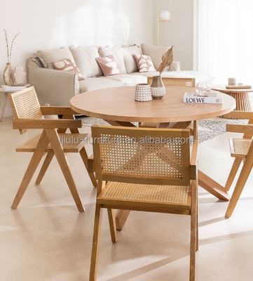 Home Meubelen Nordic Solid Wood Rattan Eetstoel voor hotel- en woonkamermeubelen