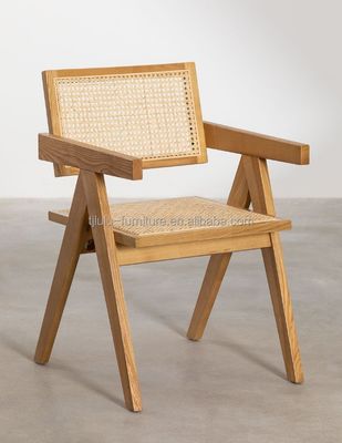 Home Meubelen Nordic Solid Wood Rattan Eetstoel voor hotel- en woonkamermeubelen
