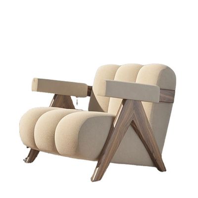 Stevig modern ontwerp Houten stoffen Woonkamer Polstered Eetstoel Sofa Set Meubels