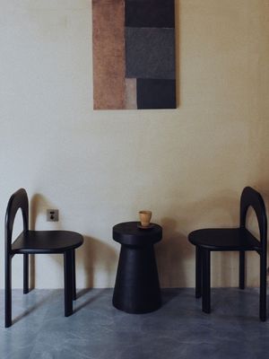Stevige houten eetkamer restaurant modern ontwerp gestapelde stoel